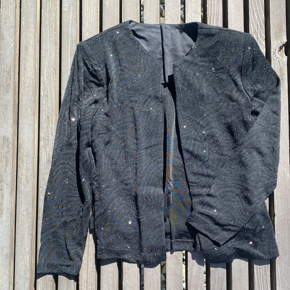 Evening Sparkle Shell Top With Matching Jacket - image 1